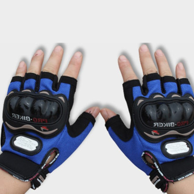 Găng tay/ bao tay hở ngón chuyên phượt sport có gù - giao màu ngẫu nhiên 