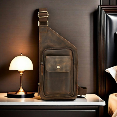 Túi đeo chéo nam DA BÒ THẬT – BEE GEE DCN9400