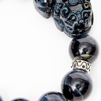 Vòng tay đá thạch anh mắt ưng phối tỳ hưu đá mệnh thủy, mộc - Ngọc Quý Gemstones