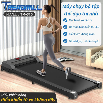Máy chạy bộ TM310B- BLACK  thế hệ mới có điều khiển từ xa , máy đi bộ gia đình