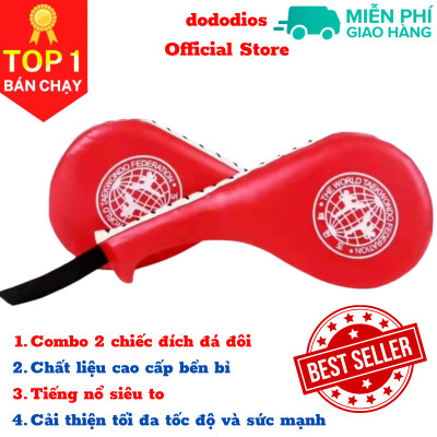 combo 2 đích đá đấm boxing teakwondo, Karate, vovinam, Muay Thái, Vstar, tập võ thuật, combo 2 Vợt Đá Đôi Vợt Đá Đơn (ĐƠN VỊ TÍNH: 1 CÁI) Taekwondo Vovinam Cổ Truyền Kích BOXING- Chính hãng dododios, 