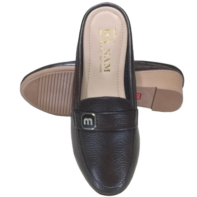 Sục Nữ Đế Xuồng HA NAM Da Bò Thật Đế Cao Su 5cm DNU2185