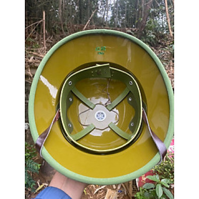 mũ cối tàu cốt phíp lòng vàng đinh trắng phiên bản xưa 1966, vải gabadin tô châu chuẩn tàu màu ổi ương