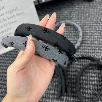 SET 2 BỜM TÓC HÌNH NƠ ĐEN XÁM