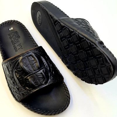 DÉP DA BÒ NAM 100%, QUAI LƯNG CÁ SẤU