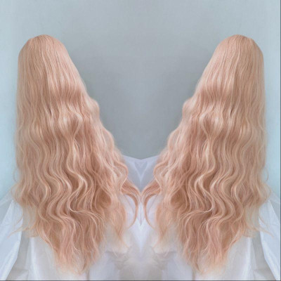 Tóc giả 2 mái xù sóng - Tặng lưới chùm tóc