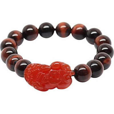 Vòng Thạch Anh Mắt Hổ Nẫu Đỏ (10mm) Mix Tỳ Hưu Mã Não Ngọc Quý Gemstones VT69