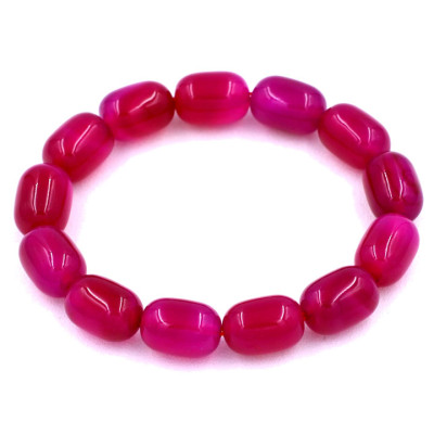 Vòng tay Lu Thống Thạch Anh Hồng Bầu size 10mm x 14mm - hợp mệnh Hỏa, mệnh Thổ