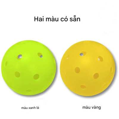 Bóng pickleball chuẩn thi đấu, loại bóng đúc liền khối, 40 lỗ, 26 gram, đường kính 74mm, độ nảy ổn định, độ bền cao