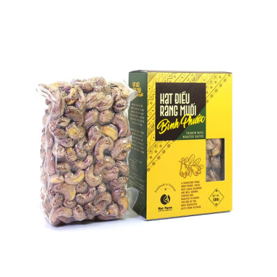 Túi quà tặng HẠT ĐIỀU BÌNH PHƯỚC rang muối vỏ lụa loại A+