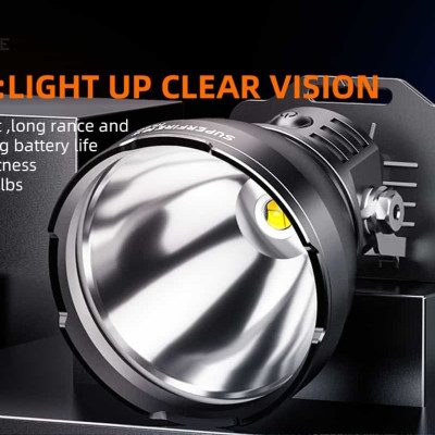 Đèn pin đội đầu chính hãng Superfire HL60 - với thiết kế chóa lớn cùng bóng LED công suất cao 36W cho khả năng chiếu xa lên đến 400m cũng như sử dụng 2 pin sạc 21700 dung lượng lớn cho thời gian chiếu sáng đến 7H