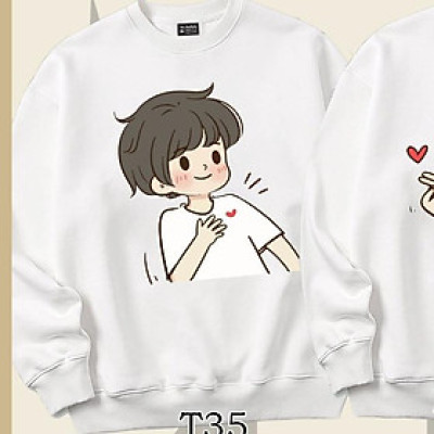 Áo Sweater cặp đôi nam nữ bắn tim dễ thương Mr.Buffalo