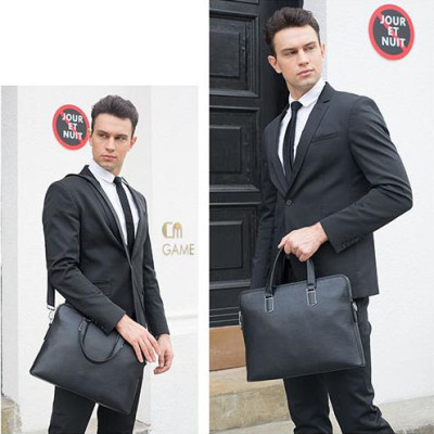 Cặp nam văn phòng da bò thật Marrant BHM17613 Màu Đen Túi xách công sở nam. Vừa laptop 14inch. Hàng chính hãng.