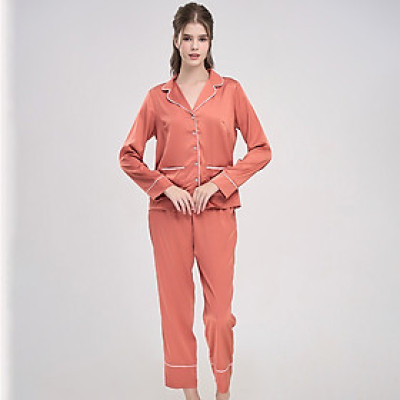 Bộ Đồ Satin Dài Nữ Vincy Thoáng Mát BSD022W11