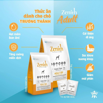 Thức Ăn Hạt Mềm Cho Chó Lớn Vị Thịt Cừu Và Khoai Tây Zenith Adult Grain Free - YonaPetshop