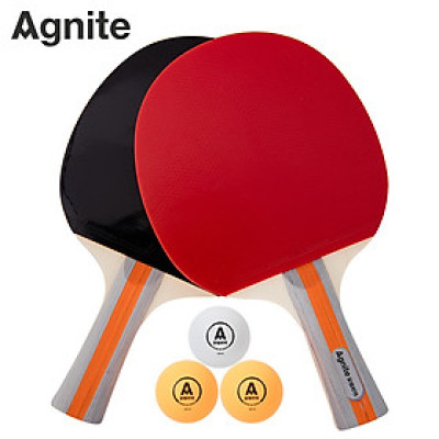 Cặp vợt bóng bàn tay cầm dài Agnite - Set 1/2 chiếc kèm túi đựng và bóng - F2310 / F2317