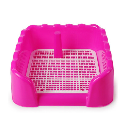 Khay vệ sinh dạng bức tường cho chó đực và cái, bằng nhựa cao cấp, có lưới MÀU NGẤU NHIÊN+ Tặng 3 tấm tã lót chuồng, sàn xe