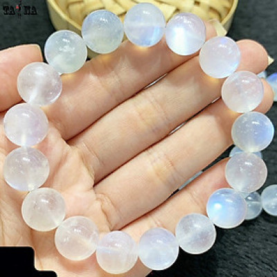 Vòng tay đá mặt trăng (Moonstone) 5A VIP hợp mệnh Kim, Thủy