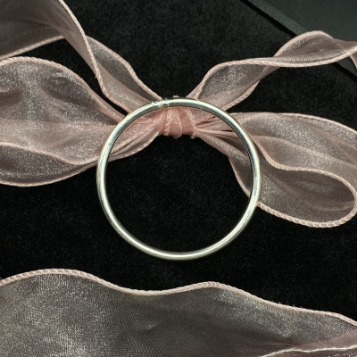 Kiềng Tay Lắc Tay Nữ Bản Trơn Bạc Nguyên Chất S99 BẠC HIỂU MINH LTU656