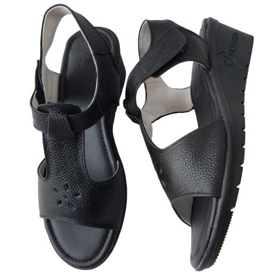 Giày Đế Xuồng Nữ BIGGBEN Da Bò Thật Cao 5 Phân SDX70