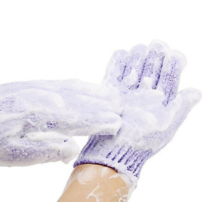 Găng tay bao tay matxa tắm tẩy tế bào chết, bao tay tắm tạo bọt dùng với xà bông rất sạch da (được chọn màu)