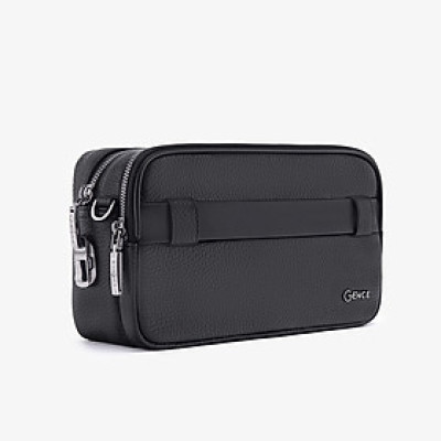 Ví cầm tay đeo chéo da bò Togo khóa vân tay RB08