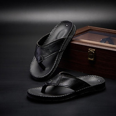 Dép Nam Quai Kẹp Da Bò Sang Trọng Phong Cách Trẻ Trung Tiện Lợi Êm Chân (có bán sỉ)