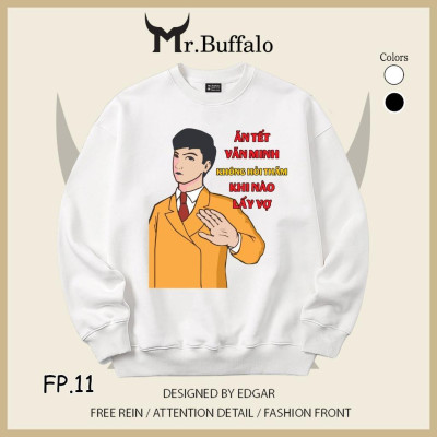 Áo Sweater Ăn Tết Văn Minh size 40kg tới 100kg Mr.Buffalo