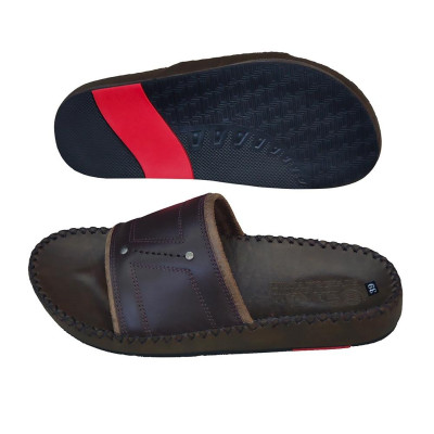 Dép Nam Quai Ngang HÀ NAM Da Bò Thật Cao Cấp DNA2141