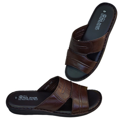 Dép Nam Quai Ngang Da Bò Thật TiTi ĐÔ Cao Cấp DNA2115d