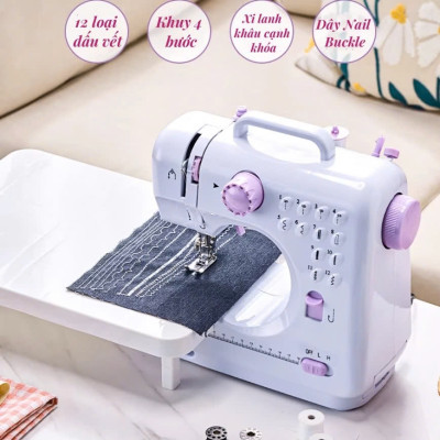 Bộ Máy May Mini Gia Đình Đa Năng Có Vắt Sổ Kèm Đầy Đủ Phụ Kiện | Hàng Chất Lượng Cao, May Được Mọi Loại Vải