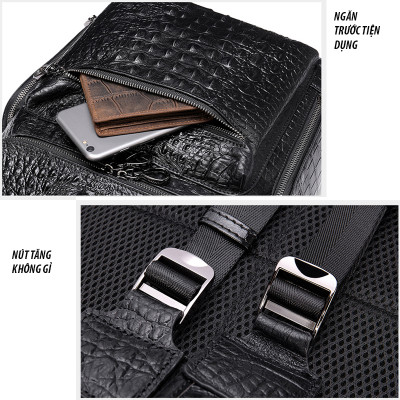 Balo nam DA BÒ THẬT, balo laptop phong cách mới – BEE GEE BLND9068