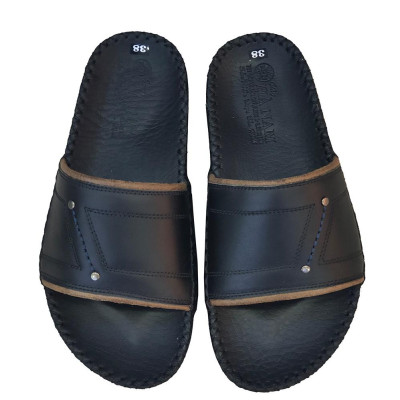 Dép Nam Quai Ngang Da Bò Thật TiTi ĐÔ Cao Cấp DNA2140d