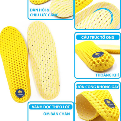 Lót giày thể thao EVA êm chân có cấu trúc tổ ong thoáng khí buybox BBPK25