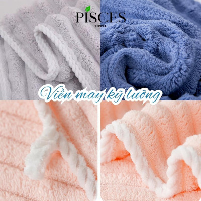 Khăn Tắm Lớn PISCES TOWEL 70x140cm Mềm Mại Thấm Hút Mồ Hôi, Khăn Gia Đình Thể Thao Tập Yoga Gym