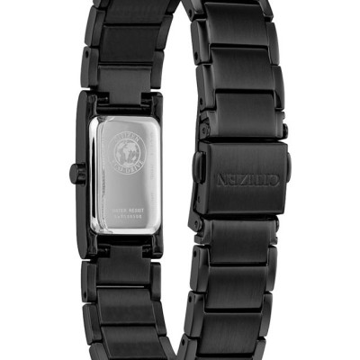 Đồng Hồ Nữ Citizen Đính Kim Cương Dây Thép Không Gỉ EG7055-51E - Mặt Đen