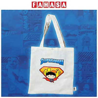 Túi Vải Superman Chibi - Suns - Màu Trắng