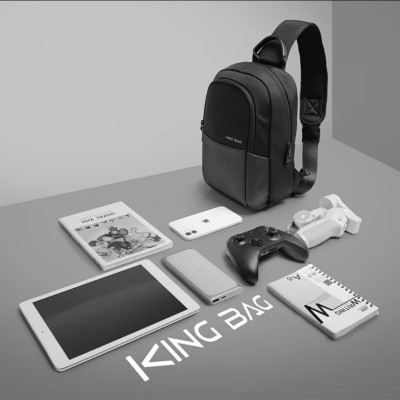 Túi đeo chéo thời trang KINGBAG JULIUS IV cổng USB, nhiều ngăn, chống trộm, vải kháng nước tốt - Hàng chính hãng