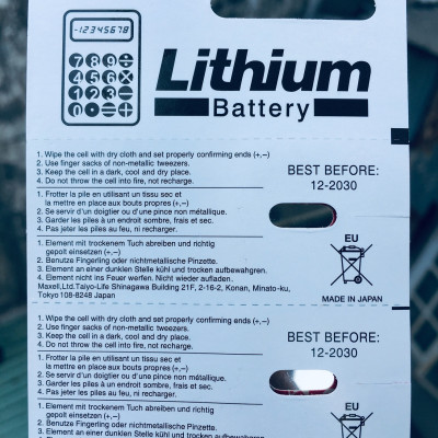 Pin CR2016 Maxell Lithium 3V vỉ 5 viên