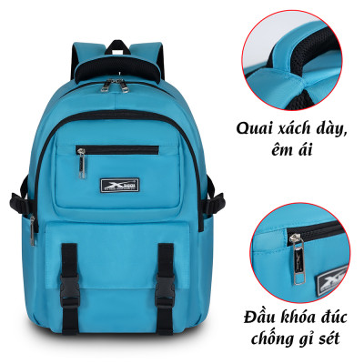 Balo cao cấp nhiều ngăn tiện lợi Xbags Sea ​​Blue Xb 3201