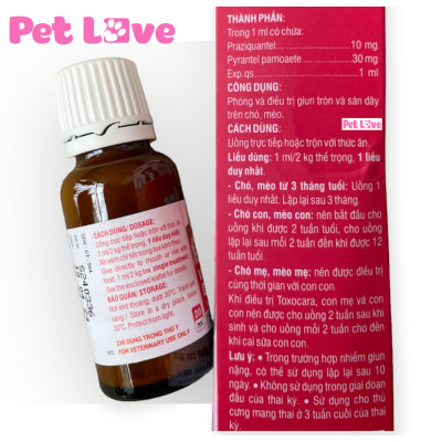 Siro Vime Deworm xổ giun sán cho chó mèo (Vemedim, chai 20ml)