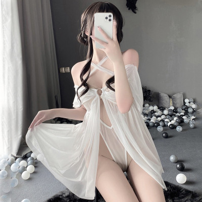 Váy ngủ xuyên thấu liền chip lọt khe sexy gợi cảm P40 - Đầm ngủ hở lưng quyến rũ - Đồ ngủ nữ