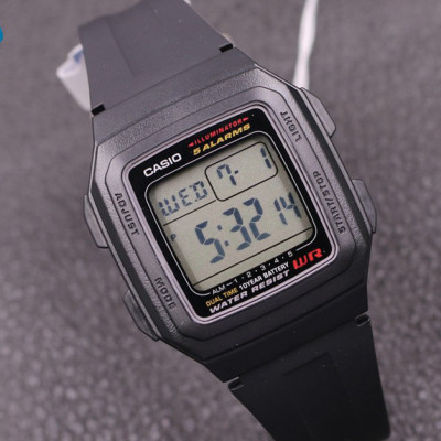 Đồng hồ unisex  Chính Hãng Casio F-201WA-1ADF Dây Nhựa