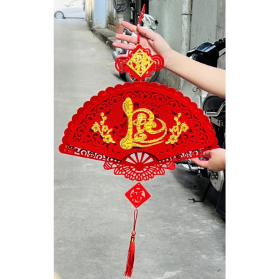 Dây Treo Trang Trí Tết Hình Quạt , Liễn Khánh Trang Trí Nhà Cửa, Dây Treo Chữ Chất Liệu Nhung Đẹp Bền - HÀNG CHÍNH HÃNG MINIIN