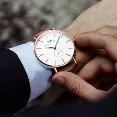 Đồng Hồ Nam I&W Carnival 8848G Chính Hãng Full Box Chống Nước Kính Chống Xước Dây Da Cao Cấp BH24T (Máy Pin-Quartz)