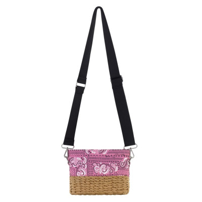 Cath Kidston - Túi đeo chéo/Basket Cross Body Bag - Bandana - Pink -1048810