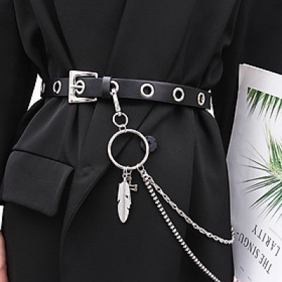 Chain đeo quần xích móc đai quần thời trang lông vũ cá tính