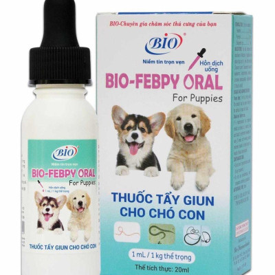 Bio Febpy Oral uống xổ giun trên chó con