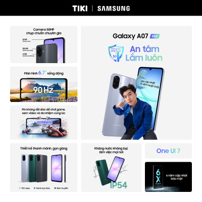 Điện Thoại Samsung Galaxy A07 (4/128GB), Màn Hình Lớn 6.7