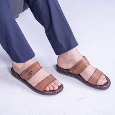 Dép Sandal Nam Da Bò Đế Cao Su Nguyên Khối, Đường May Chắc Chắn, Mềm Mại Êm Chân MRM Manlywear